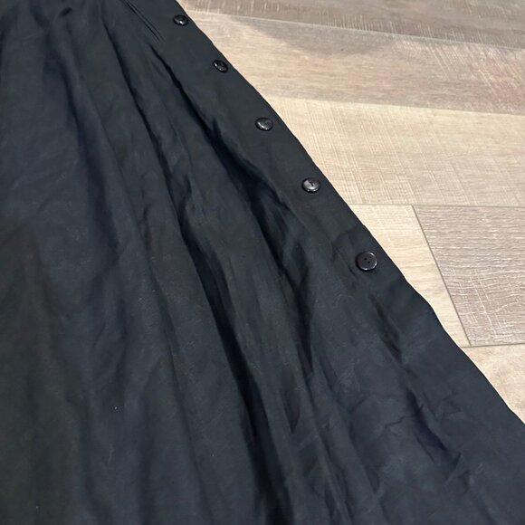 CW CLIFFORD & WILLS WOMENS BLACK LINEN MAXI SKIRT NEW 12 - Picture 3 of 9